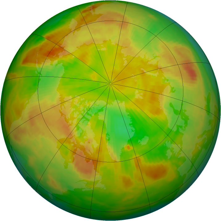 Arctic ozone map for 05 June 1982